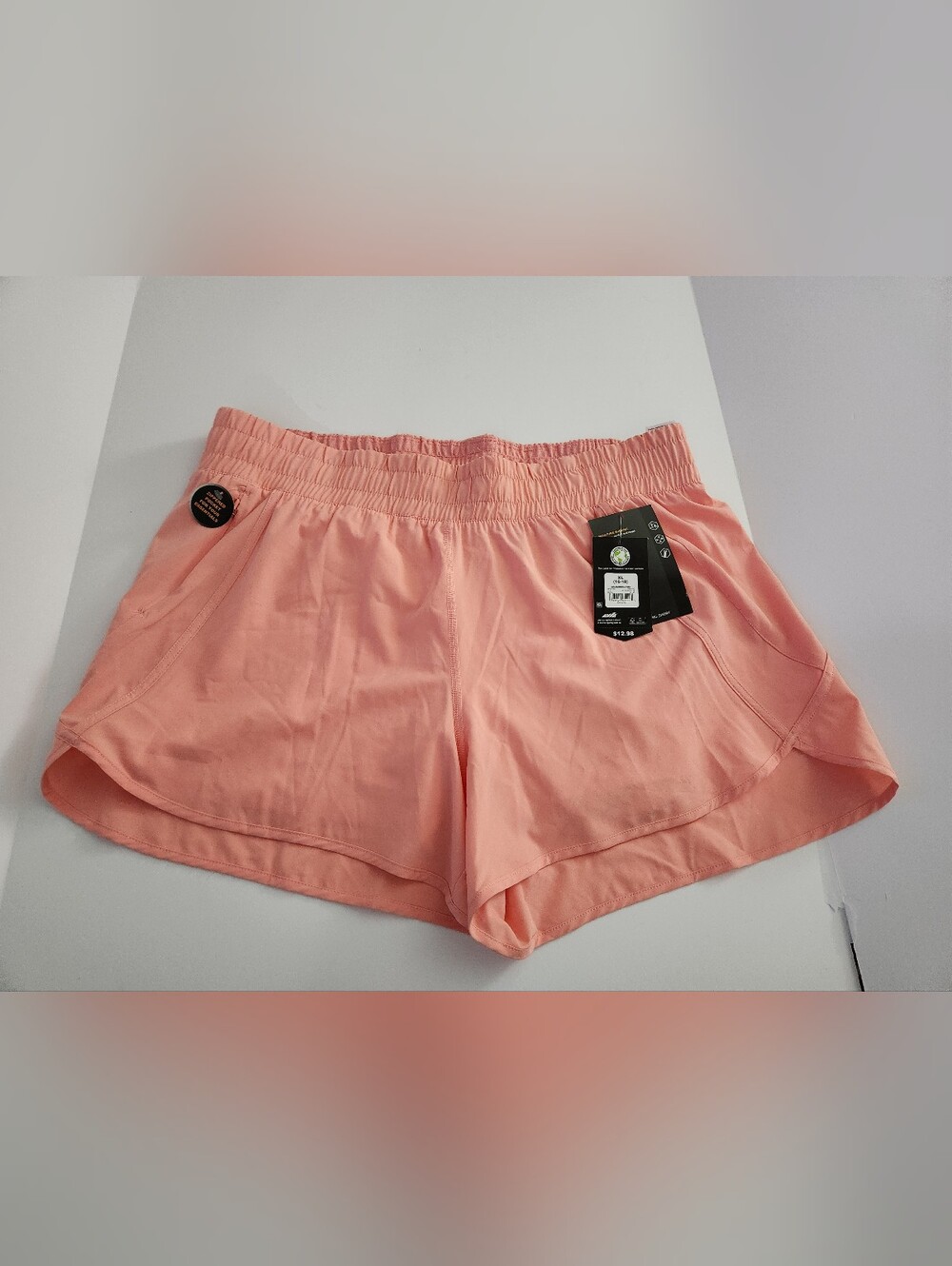 Avia Womens Coral Running/Biking Athletic Shorts with Elastic Waist